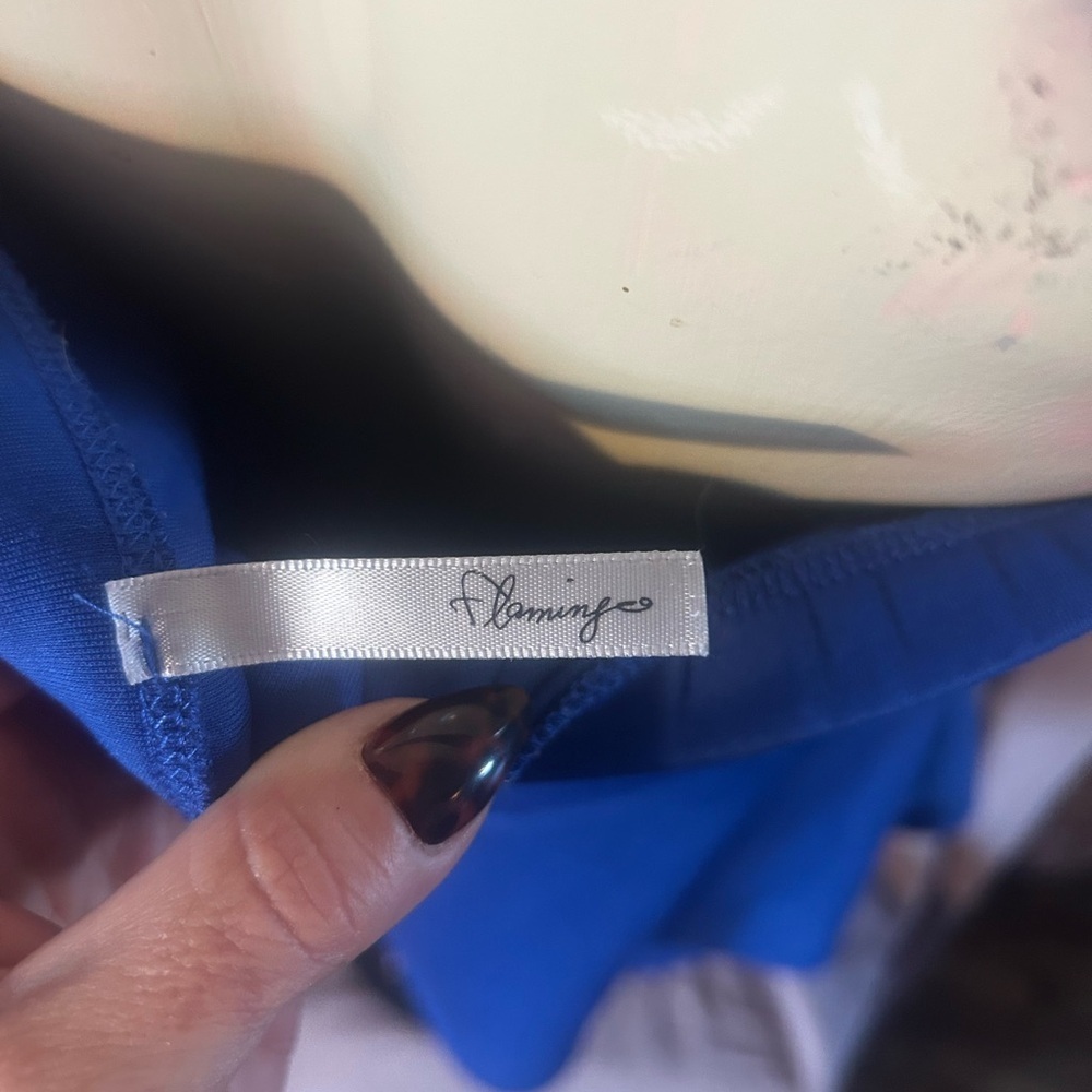 Flamingo Strapless Blue Romper - Picture 5 of 5